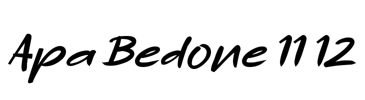 Apa Bedone 11 12  नि: शुल्क फ़ॉन्ट्स डाउनलोड