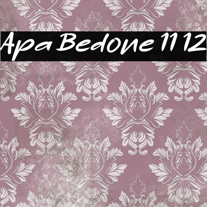 Apa Bedone 11 12 Example 1