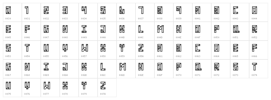 Apartment-Regular Character Map