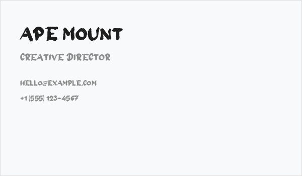 Ape Mount Business Card