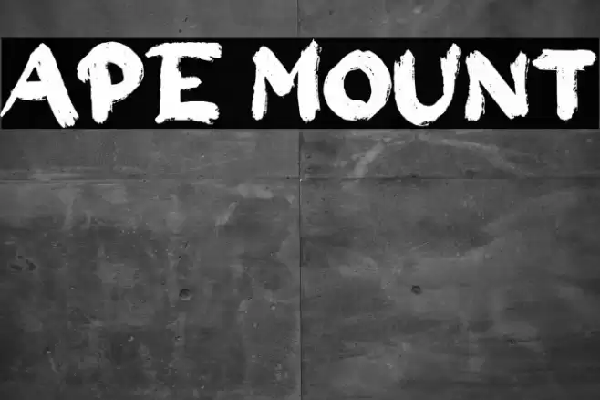 Ape Mount Font examples