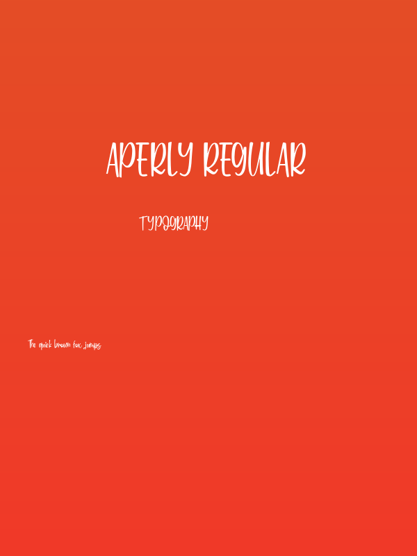 Aperly Regular Poster