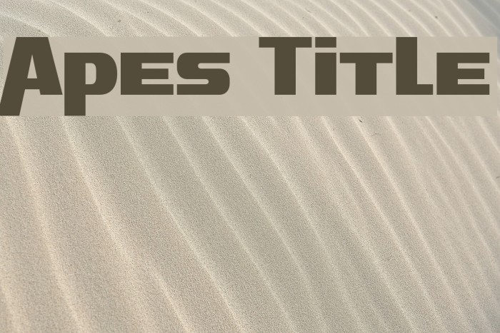 Apes Title Font examples
