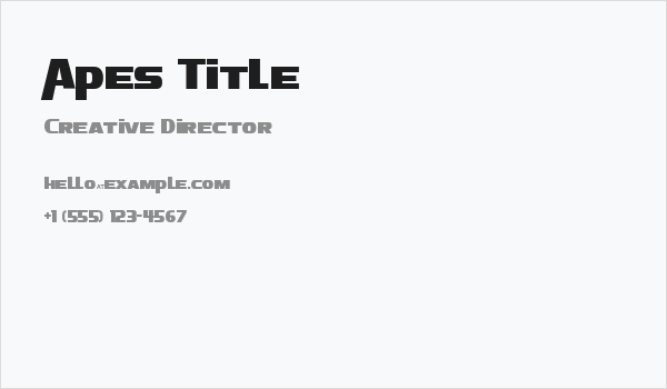 Apes Title Business Card