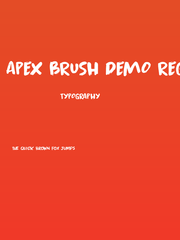 Apex Brush DEMO Regular Poster