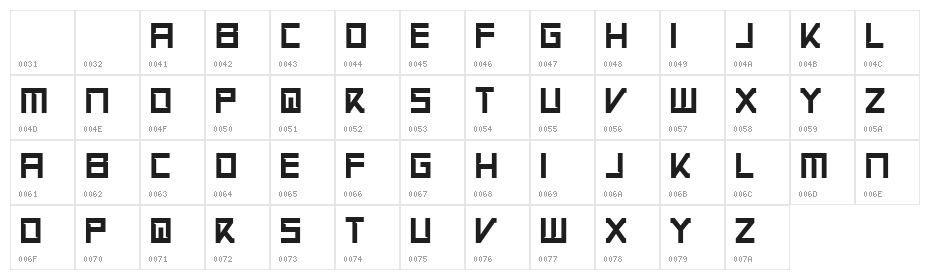 Apex Flunkee Regular Character Map