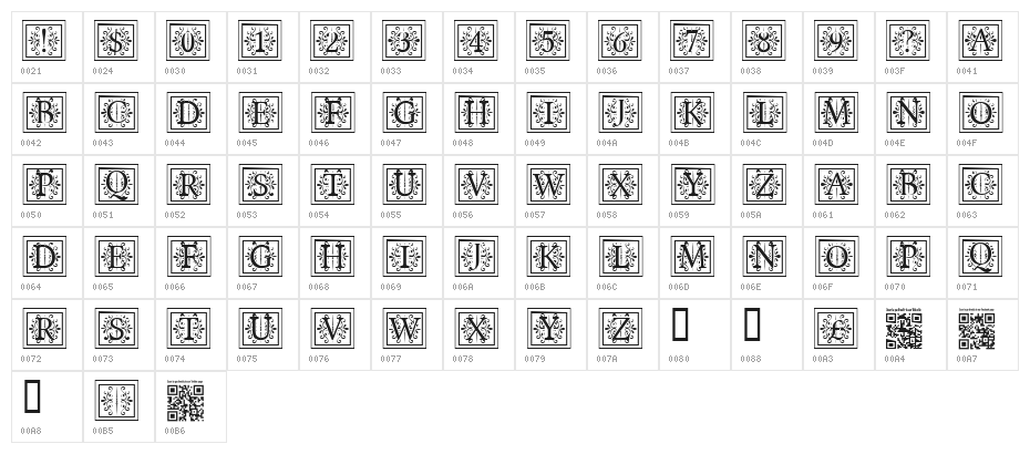 Apex Lake Regular Character Map