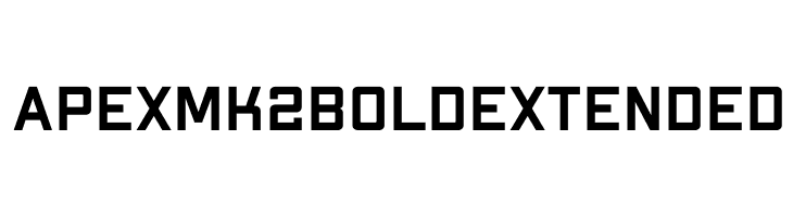 Apex Mk2 Bold Extended Шрифта