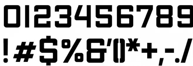 Apex Mk2 Bold Extended Font OTHER CHARS