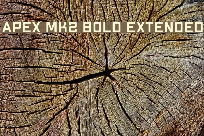 Apex Mk2 Bold Extended Шрифта examples