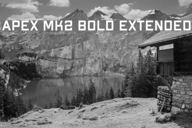 Apex Mk2 Bold Extended Font examples