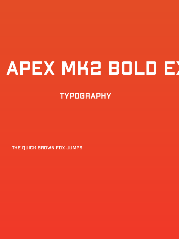 Apex Mk2 Bold Extended Poster