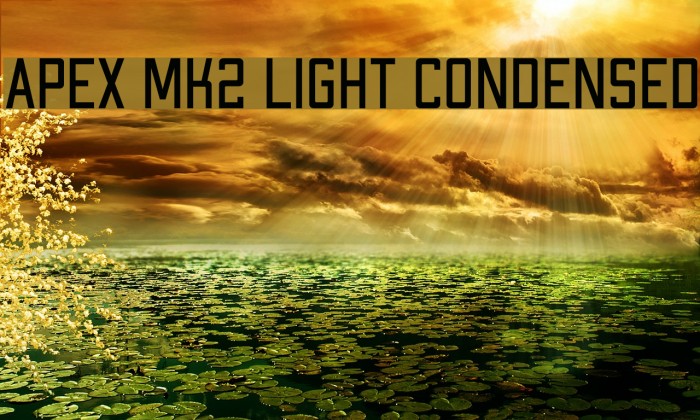 Apex Mk2 Light Condensed Font examples