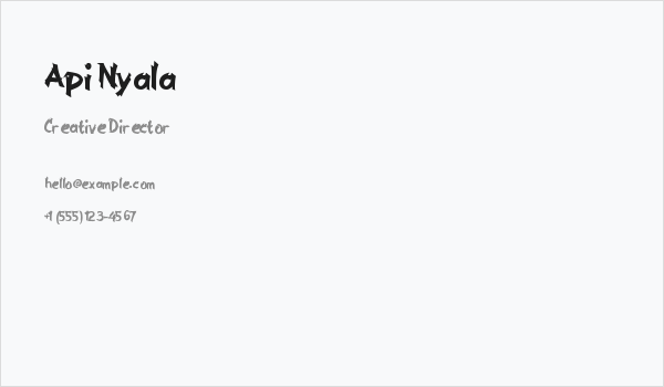 Api Nyala Business Card