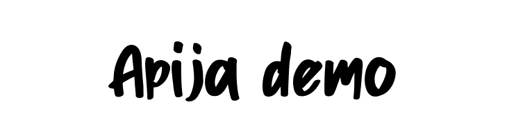 Apija demo Font
