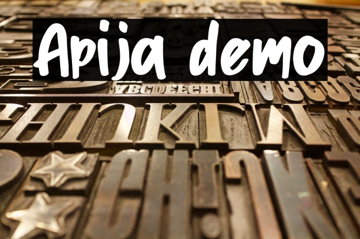 Apija demo Font examples