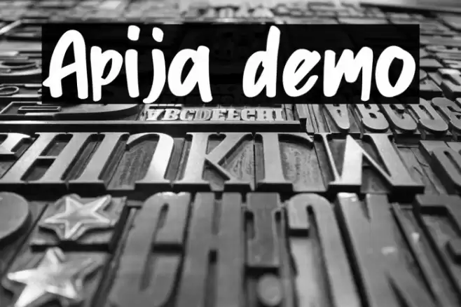 Apija demo फ़ॉन्ट examples