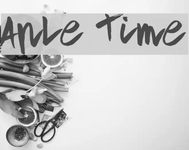 Aple Time Font examples