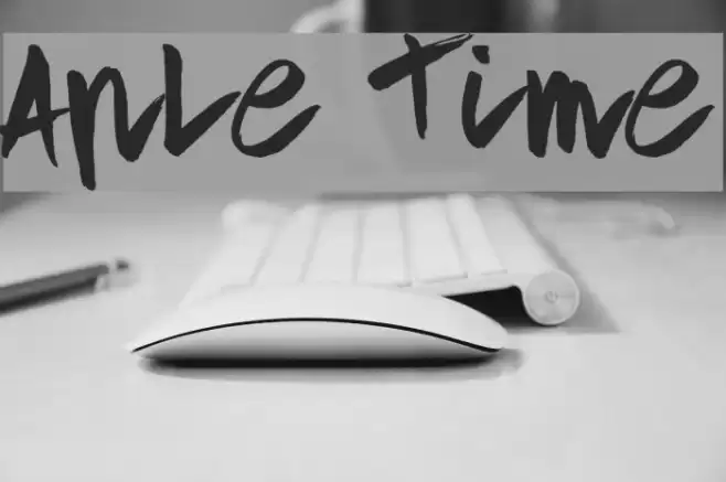 Aple Time Font examples