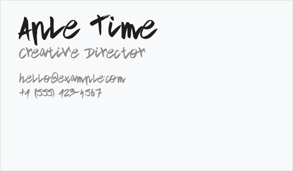 Aple Time Business Card
