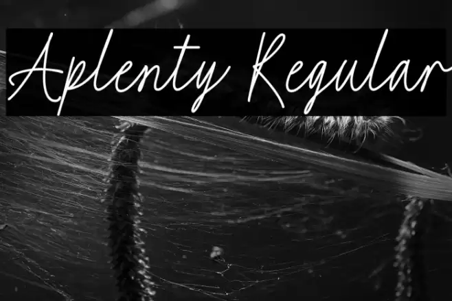 Aplenty Regular Font examples