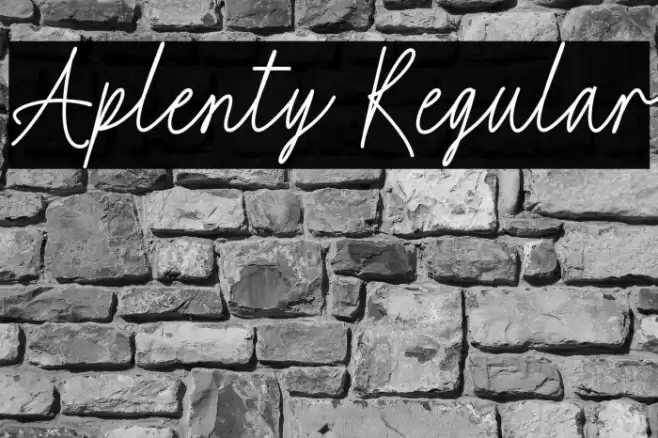 Aplenty Regular Font examples