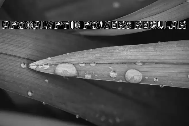 Apocalyptic Powers Regular Font examples