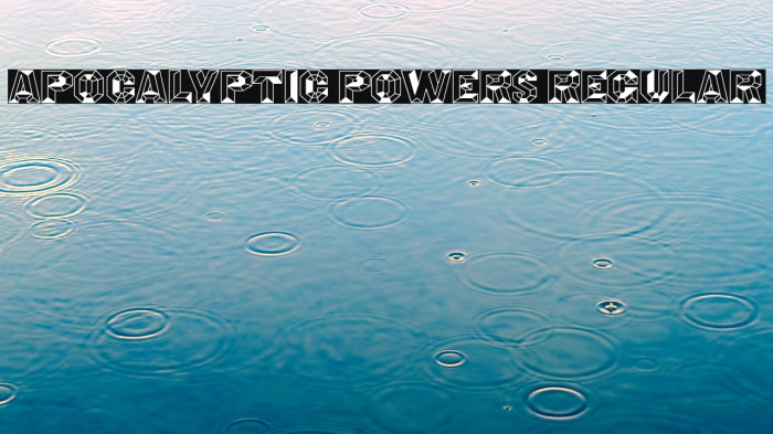 Apocalyptic Powers Regular Example 2