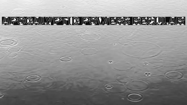 Apocalyptic Powers Regular Font examples