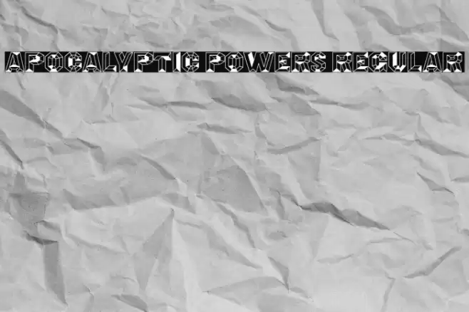 Apocalyptic Powers Regular Font examples