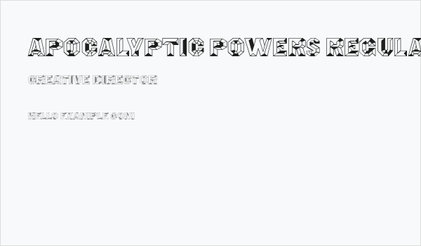 Apocalyptic Powers Regular Business Card