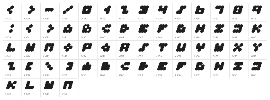 Apollo9 Italic Character Map