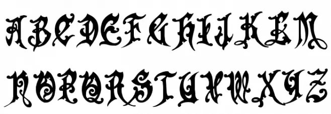 Apollyon!` Schriftart Groß