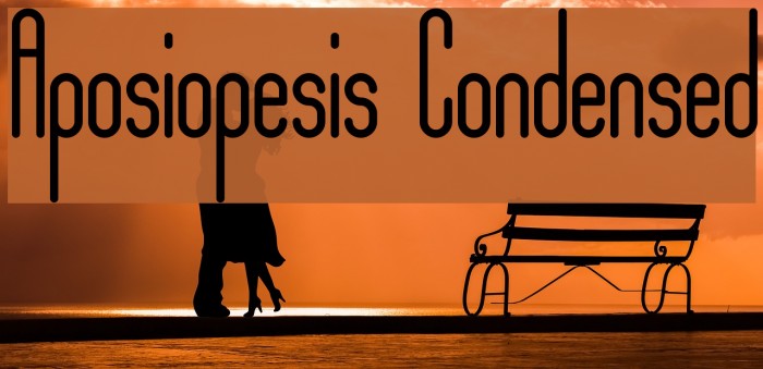 Aposiopesis Condensed Font examples