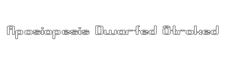 Aposiopesis Dwarfed Stroked Font