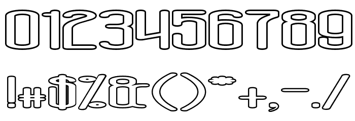 Aposiopesis Dwarfed Stroked Font OTHER CHARS