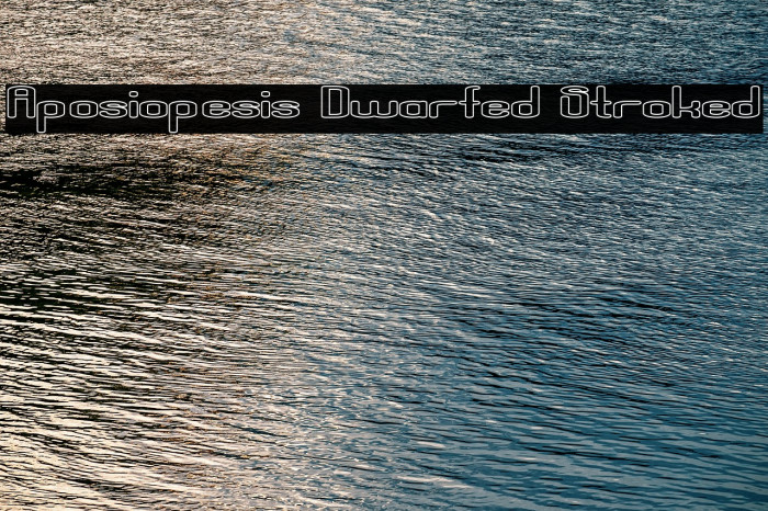 Aposiopesis Dwarfed Stroked Font examples