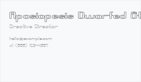 Aposiopesis Dwarfed Stroked Business Card