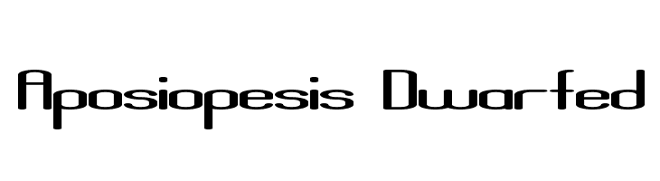 Aposiopesis Dwarfed Font