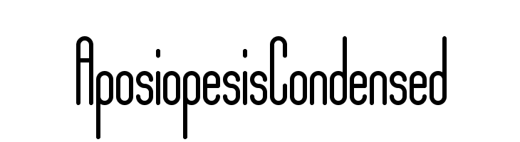 AposiopesisCondensed  Free Fonts Download