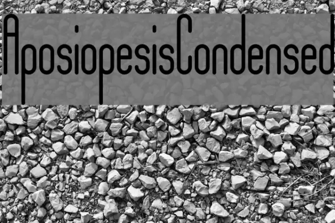 AposiopesisCondensed Font examples