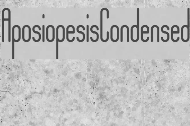 AposiopesisCondensed Font examples