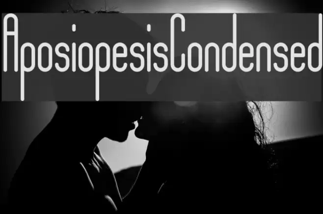 AposiopesisCondensed Font examples
