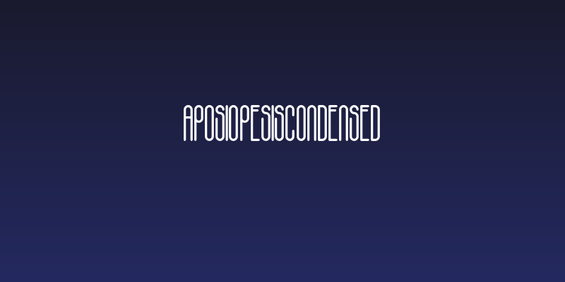 AposiopesisCondensed Social Header