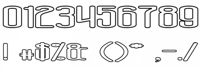 AposiopesisDwarfedStroked Font OTHER CHARS