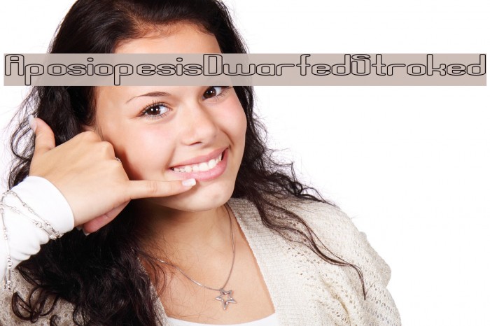 AposiopesisDwarfedStroked Font examples