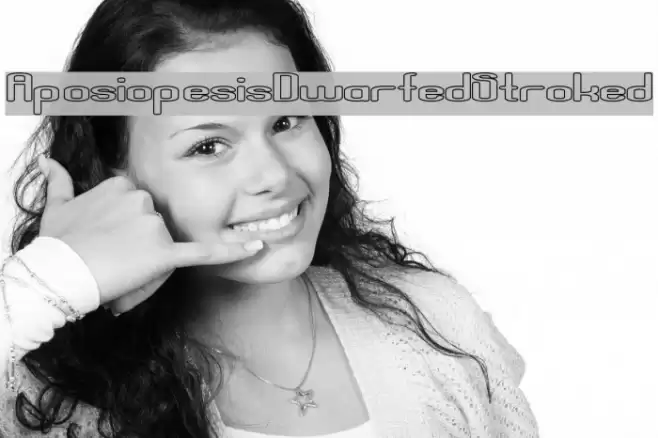 AposiopesisDwarfedStroked Font examples