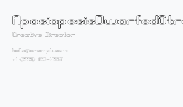 AposiopesisDwarfedStroked Business Card