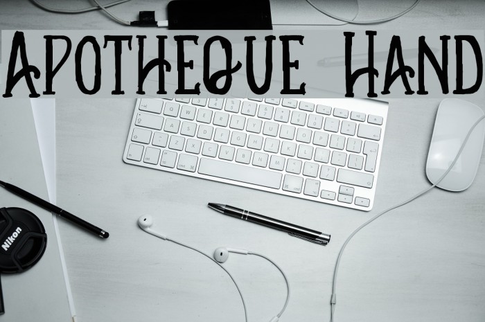 Apotheque Hand Font examples