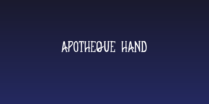 Apotheque Hand Social Header
